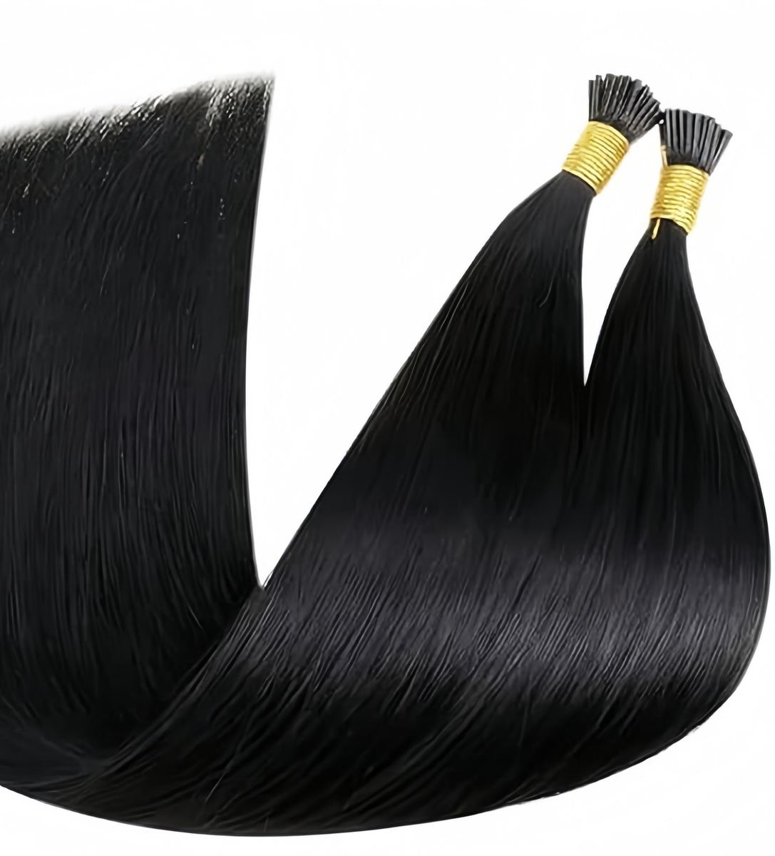 Wholesale Natural Raw Virgin hair I Tip hair extensions High Quality HE-IT-CU-#1-16inch 2